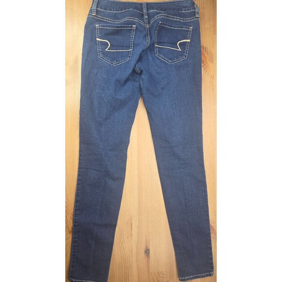 American Eagle Womens Stretch Denim Jeggings 2 28 x 28.5 Dark Wash - Picture 2 of 7